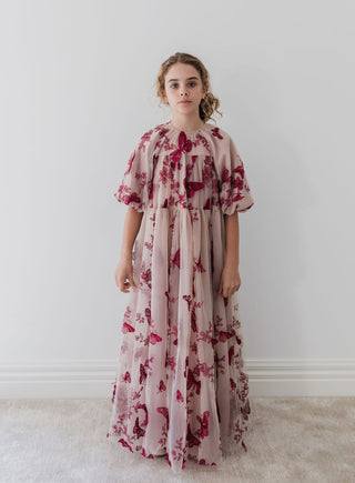 Petite Amalie GOLD LABEL Mauve/Burgundy Butterfly Gown