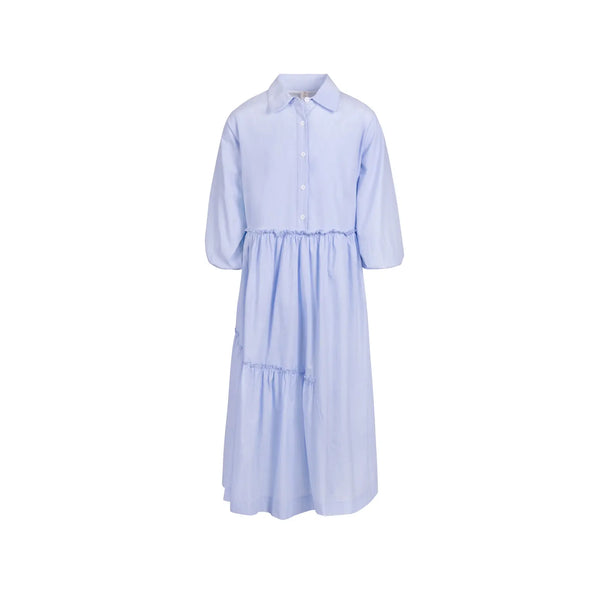 Poet Teen Amelia Blue Pinstripe Dress