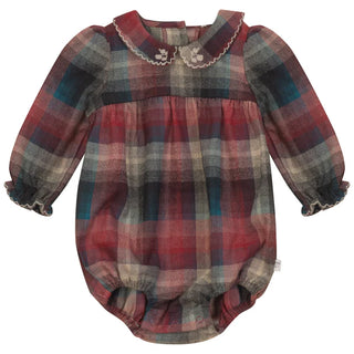 Pompomme Plaid Romper