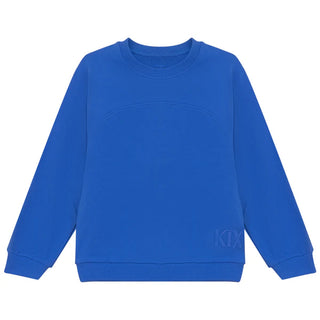 KIX Blue Round Yoke Top