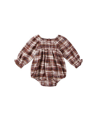 Rylee & Cru Adelaide Romper Burgundy Plaid