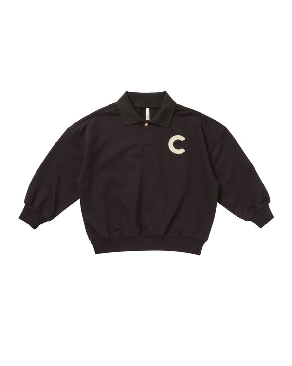 Rylee&Cru Black Collared Sweatshirt