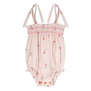 Tocoto Vintage Cherries Print Strap Bodysuit