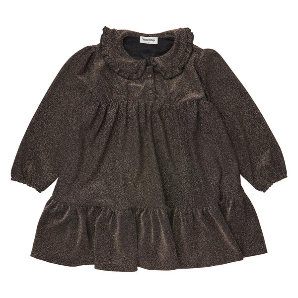 Tocoto Vintage Kid Flower Liberty Print Dress - Dark Grey