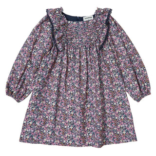 Tocoto Vintage Navy Floral Print Dress (short version)