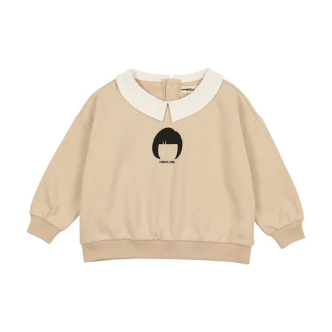 Urbani Cream Girls Collar Sweatshirt