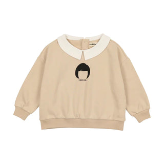Urbani Cream Girls Collar Sweatshirt