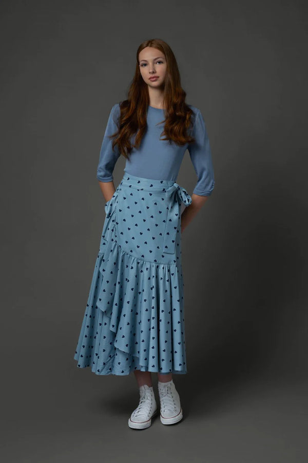 Zaikamoya LILIAN Skirt in Blue Hearts
