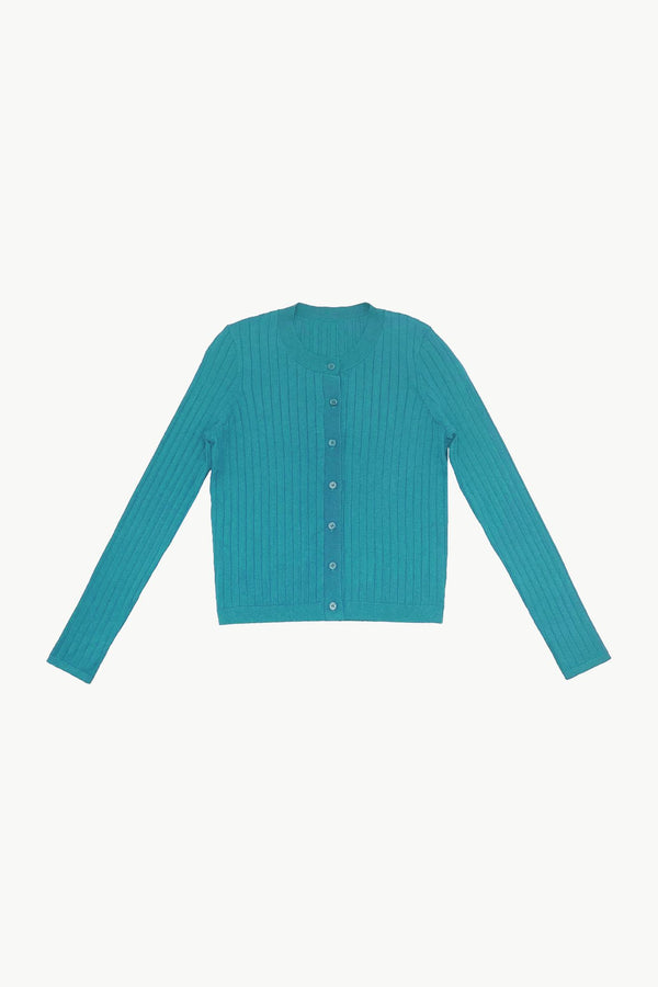 Zaikamoya Moss Ribbed Cardigan