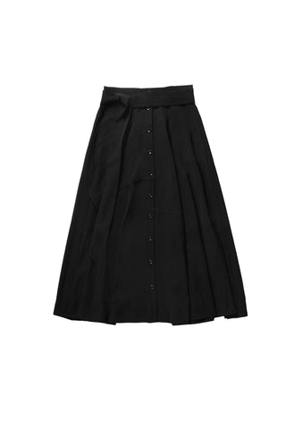 Zaikamoya Button Maxi Skirt in Black