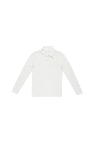 Zaikamoya Ivory Bow Sweater