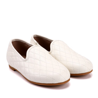 Zeebra Ivory Quilted Loafer