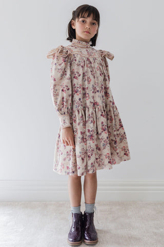 Steph the Label Antique Floral Printed Cord Dress