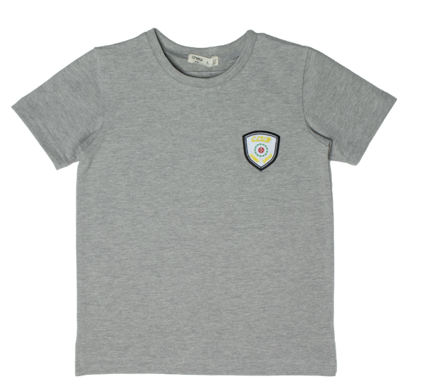 Crew Kids Grey Stitch Patch Tee