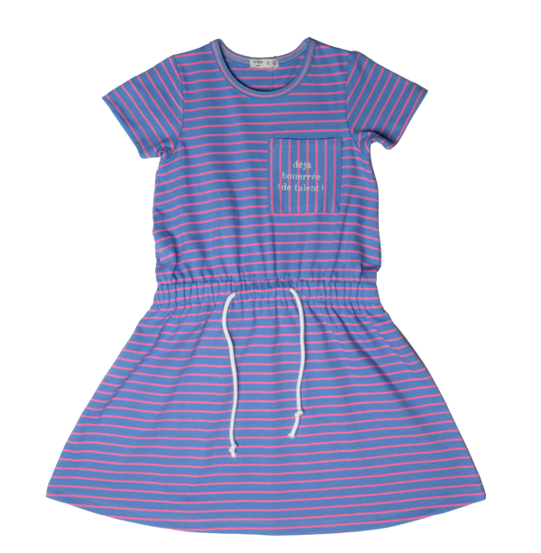 Crew Kids Blue Neon Stripe Dress