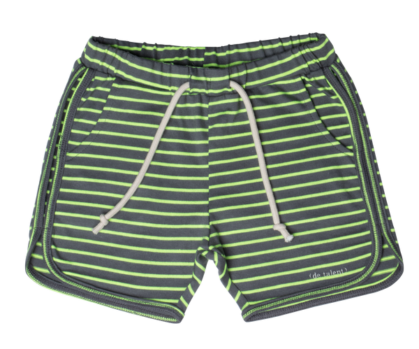 Crew Kids Green Neon Stripe Shorts