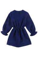 Loud WELCOME Navy Waisted Dress