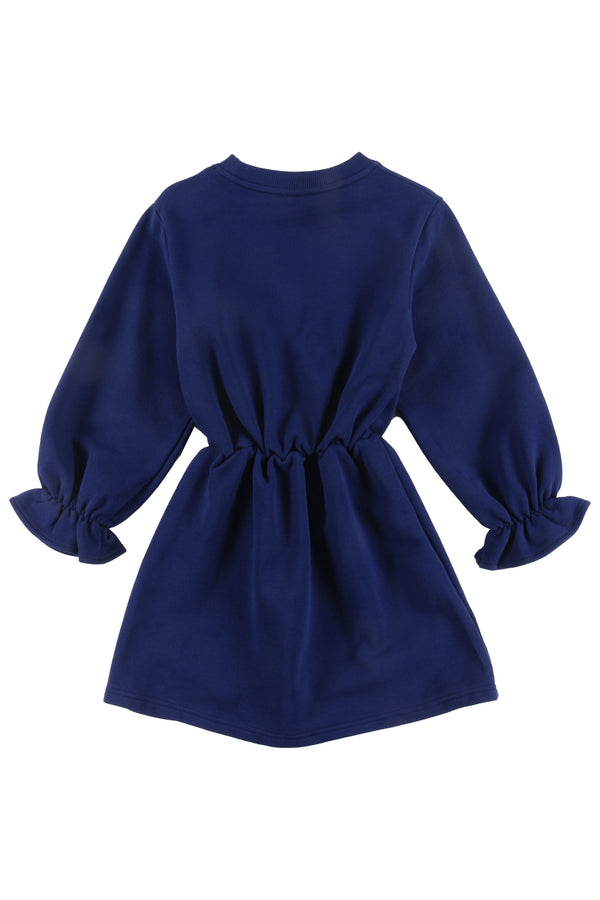 Loud WELCOME Navy Waisted Dress