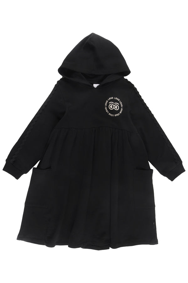 Loud ROOF Black Hooded Dress