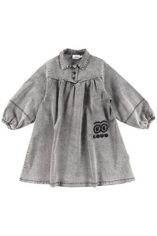 Loud VALUE Dress in Light Grey Stone Wash