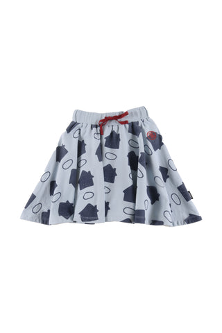 Loud SAFE Skirt in Sky Blue houses AOP