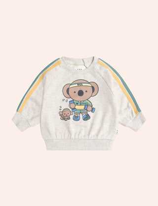 Hux Kel Koala Sporty Sweatshirt in Almond Marle