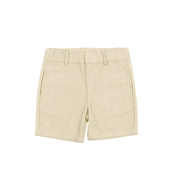Sweet Threads Off White Woven Shorts