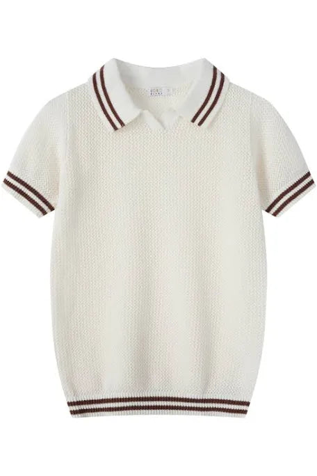 Coco Blanc Crochet Polo
