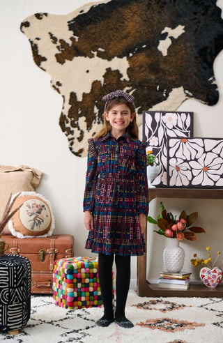 Porter Multicolour Chiffon Collared Dress