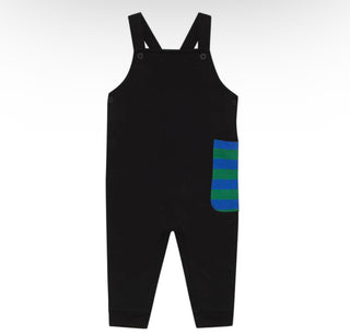 Pompomme Blue Stripe Pocket Overalls