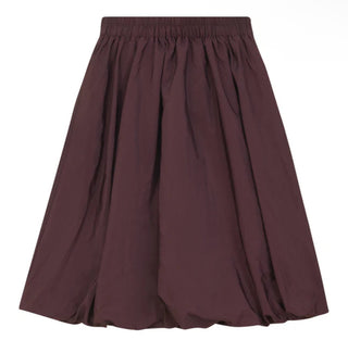 Pompomme Fig Taffeta Bubble Hem Skirt