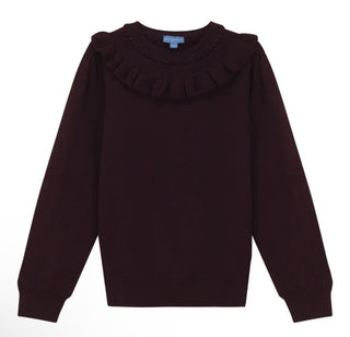 Pompomme Fig Ruffle Sweater