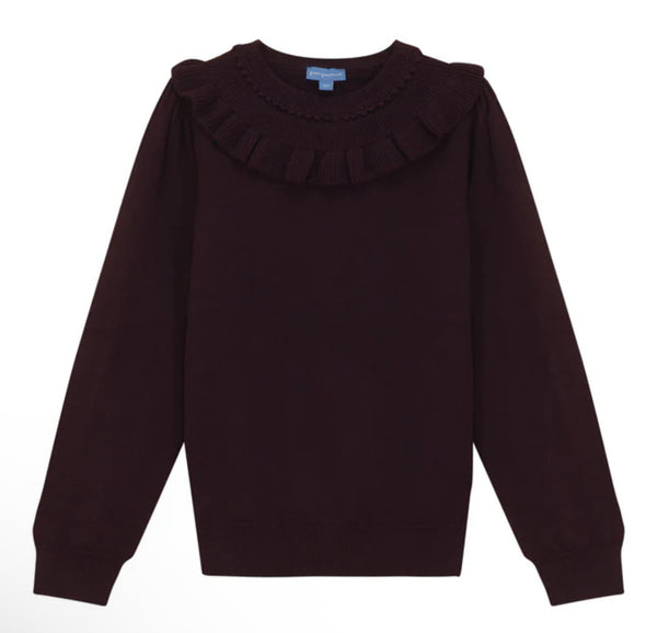 Pompomme Fig Ruffle Sweater