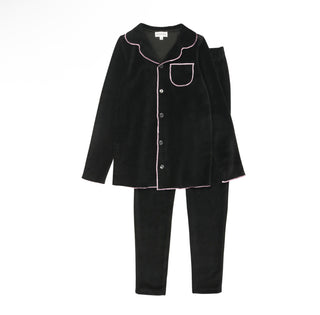 Bopop Grandpa Velour PJs Pink Trim