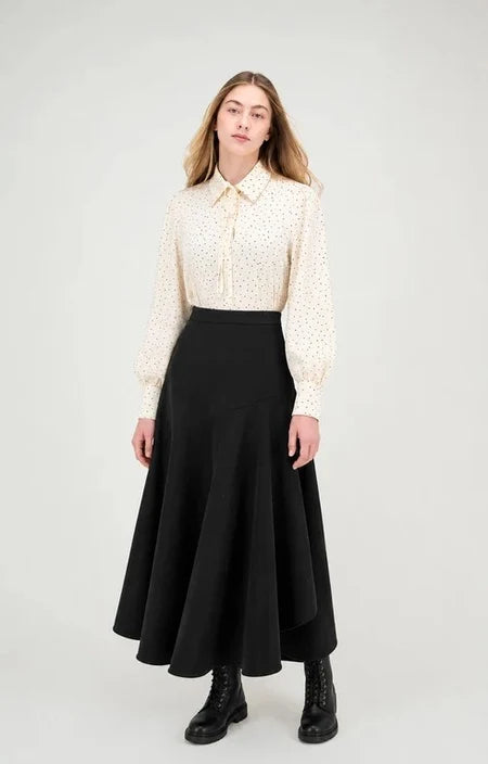 Zaikamoya Alex Blouse Tiny Black Hearts