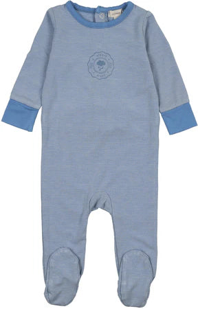 Lil Legs Fresh Blue Striped Footie