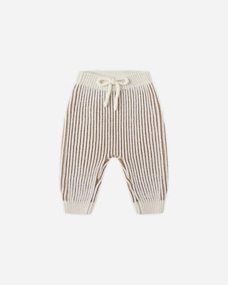 Quincy Mae Chunky Knit Pant in Gold