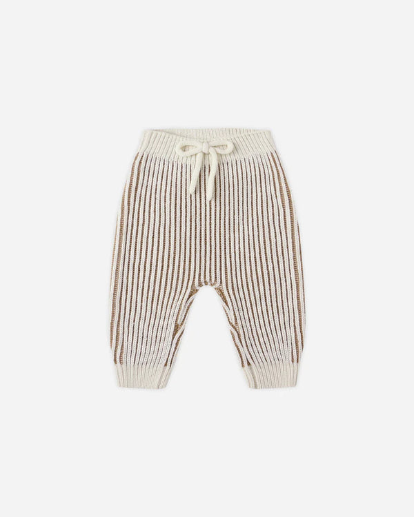 Quincy Mae Chunky Knit Pant in Gold