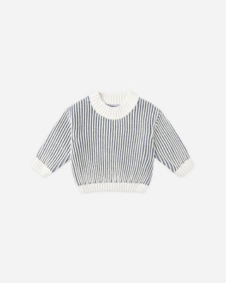 Quincy Mae Relaxed Knit Sweater in Ocean