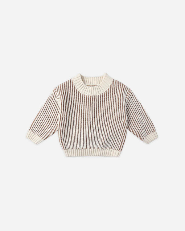 Quincy Mae Relaxed Knit Sweater in Gold