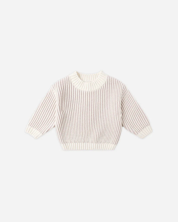 Quincy Mae Relaxed Knit Sweater in Lilac