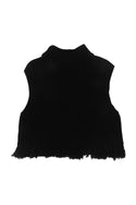 Loud DINNER Fringe Top in Black