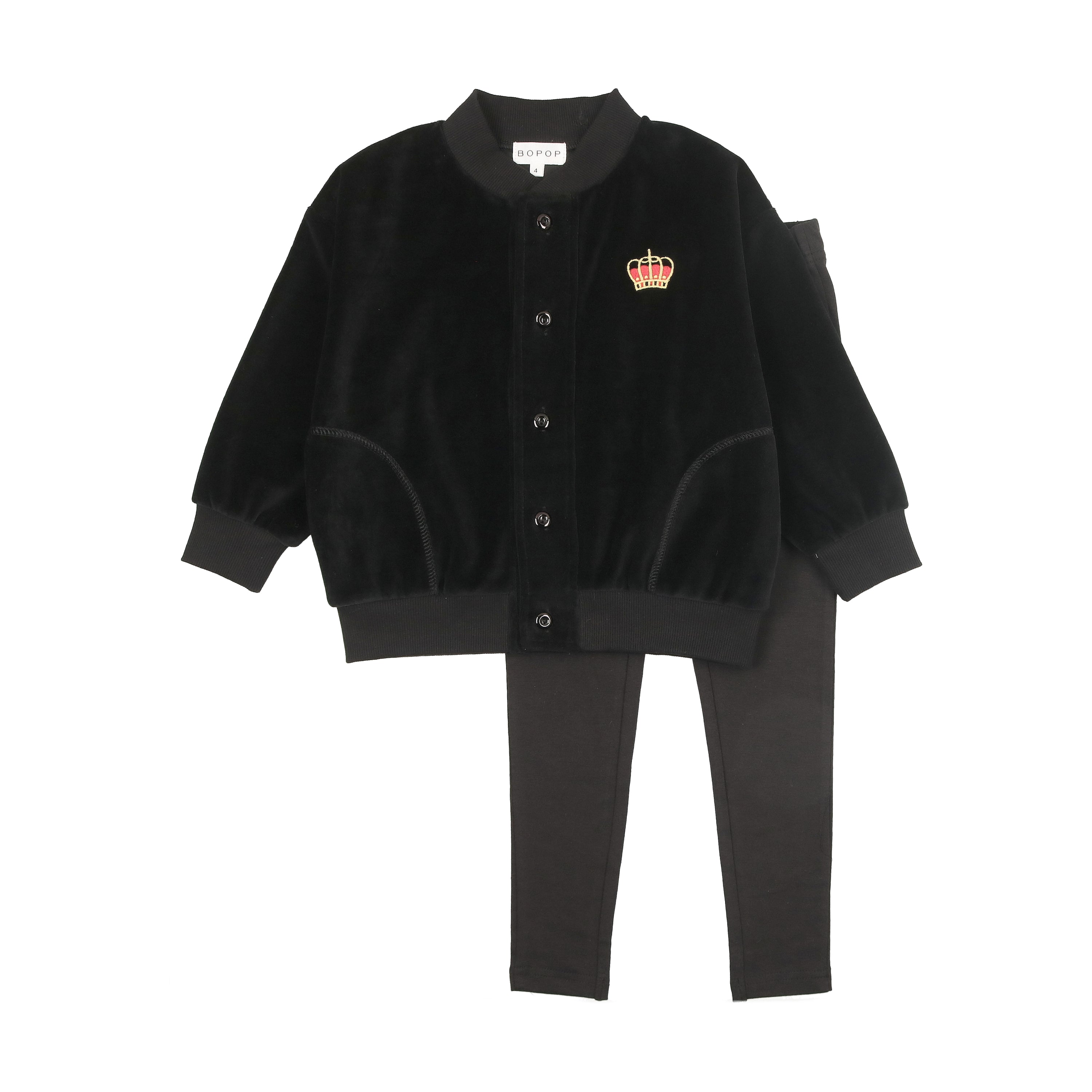 Boys Shabbos Lounge Set-Black main image 1