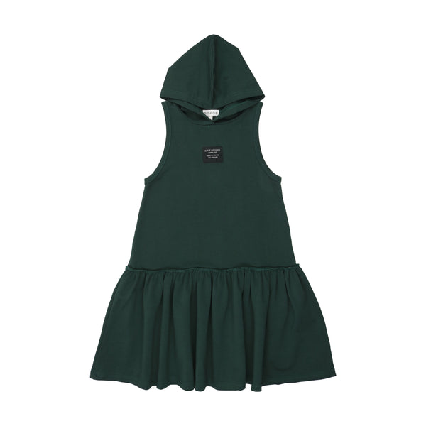 Bopop Canvas Patch Jumper in Hunter Green