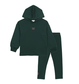 Bopop Canvas Patch Baby Set in Hunter Green
