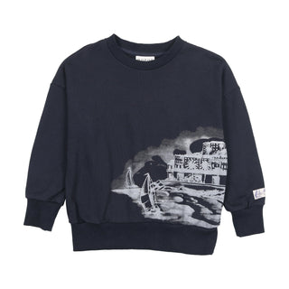 Bopop Navy Sailboat Sweatshirt