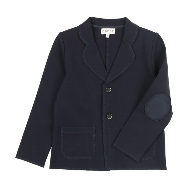 Bopop Navy Boys Jacket With Patches