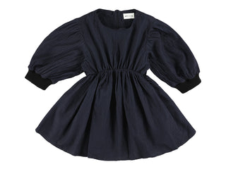 Morley YLONA Girls Navy Dress with Rib