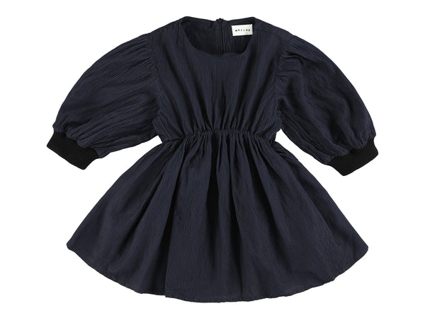 Morley YLONA Girls Navy Dress with Rib