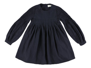 Morley YNDIA Girls Navy Dress with Pleats